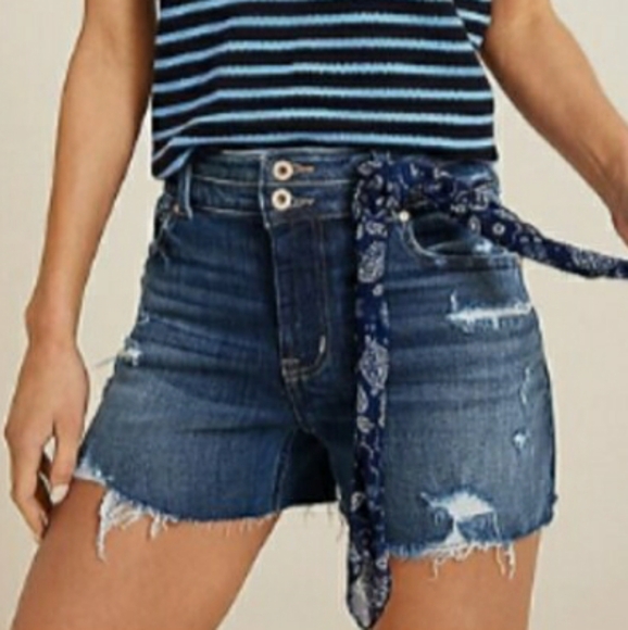 Edgely Pants - Jean Shorts Chiffon Belt Tie Edgely Maurices NWT 💙 Retail $50-